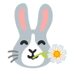 Hasengesicht + gelbe Blüte