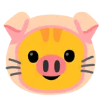 Katzengesicht + Schweinegesicht