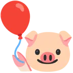 Schweinegesicht + Luftballon
