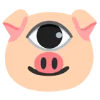Schweinegesicht + Auge