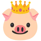Schweinegesicht + Krone
