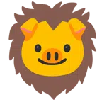 Schweinegesicht + Löwe