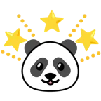 Panda + funkelnder Stern