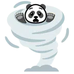 Panda + Wirbelsturm