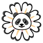 Panda + gelbe Blüte