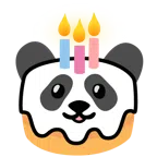 Panda + Geburtstagskuchen