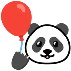 Panda + Luftballon