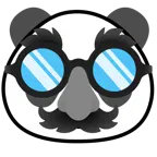 Panda + verkleidet