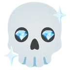 calavera + piedra preciosa