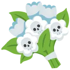 calavera + ramo de flores