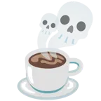 calavera + bebida caliente