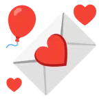 carta de amor + globo