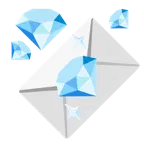 carta de amor + piedra preciosa