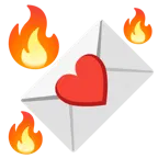 carta de amor + fuego
