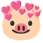 Herz mit Pfeil + Schweinegesicht