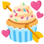 Herz mit Pfeil + Cupcake