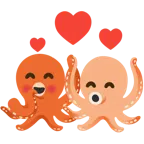 kreisende Herzen + Oktopus