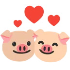 kreisende Herzen + Schweinegesicht