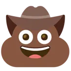 Kothaufen + Gesicht mit Cowboyhut