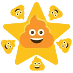Kothaufen + weißer mittelgroßer Stern