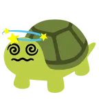 schwindlig + Schildkröte
