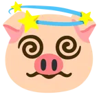 schwindlig + Schweinegesicht