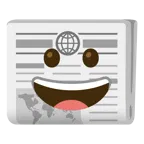 visage rieur + journal