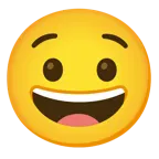 faccina con un gran sorriso + faccina sorpresa