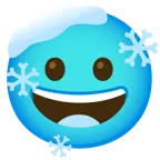 faccina con un gran sorriso + faccina congelata