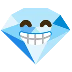 beaming face with smiling eyes + gem stone