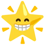 beaming face with smiling eyes + star