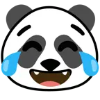 face with tears of joy + panda