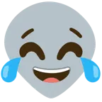 face with tears of joy + alien