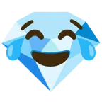 face with tears of joy + gem stone