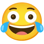 face with tears of joy + flushed face