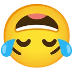 face with tears of joy + upside-down face