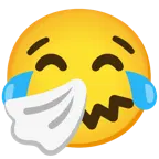face with tears of joy + sneezing face