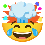 face with tears of joy + exploding head