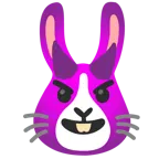 cara sonriendo con cuernos + cara de conejo
