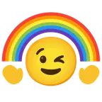 وجه يغمز + ألوان الطيف