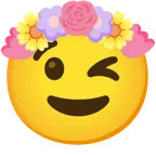 وجه يغمز + زهرة التوليب