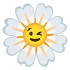 وجه يغمز + زهرة