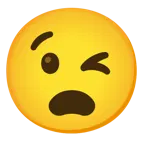 وجه يغمز + وجه مكروب