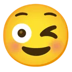 وجه يغمز + وجه متورد