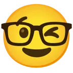 وجه يغمز + وجه عبقري
