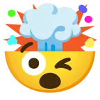 وجه يغمز + وجه برأس منفجر