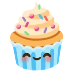 ağzı açık gülme + cupcake