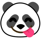 lezzetli yiyecek beğenen yüz + panda