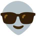 lächelndes Gesicht mit Sonnenbrille + Außerirdischer