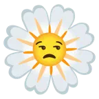 unamused face + blossom